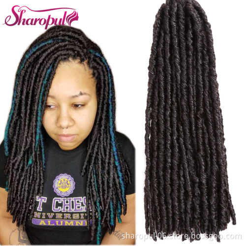 20inch Soft Dreadlocks Crochet Braids Jumbo Dread Hairstyle Ombre Synthetic Faux Locs Braiding Hair Extensions